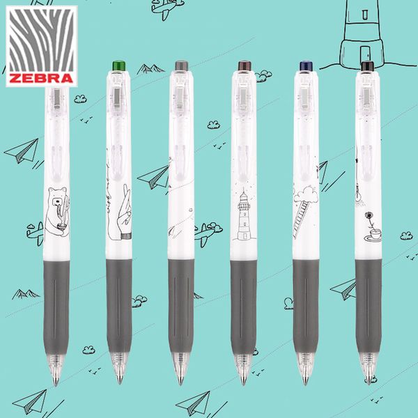 

1 piece zebra jj15 limited color gel pen cute hand-painted comics pattern writing smooth continuous ink
