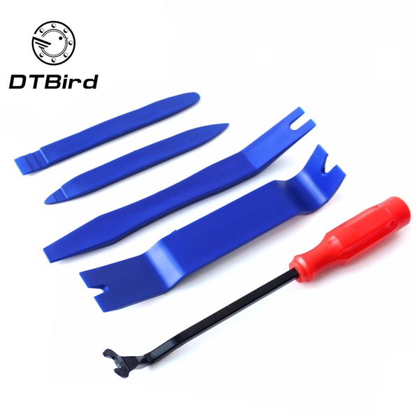 

5pcs/lot car pdr removal tools automobile nail puller radio audio panel door repairing clip trim removal pry repair tool plastic