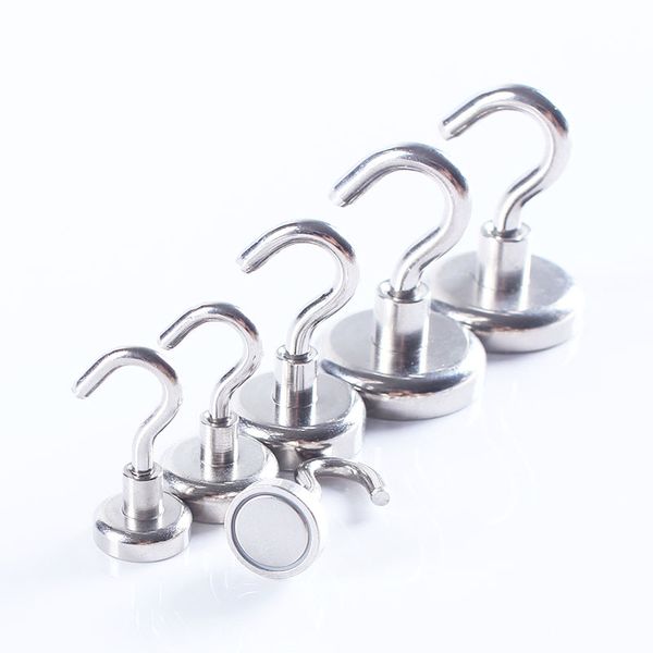 

heavy duty refrigerator magnetic hooks d16-d75 strong neodymium magnet hanger storage for tool bag towel key home door organizer
