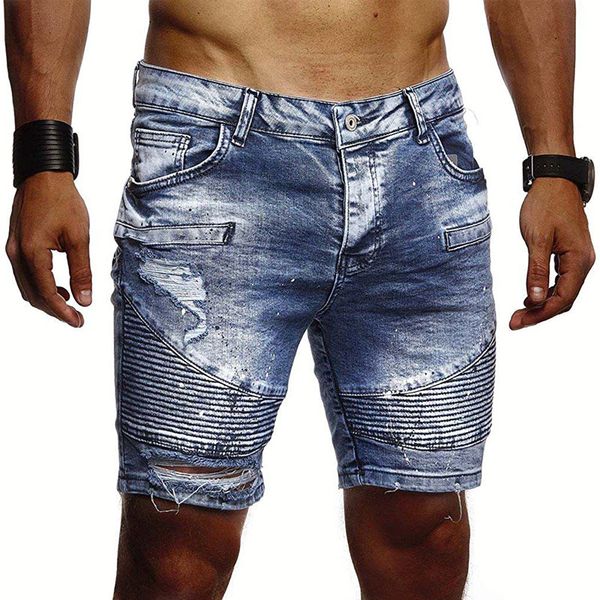 

new fashion leisure men short jeans brand clothing summer shorts men jeans short mens shorts streetwear, White;black