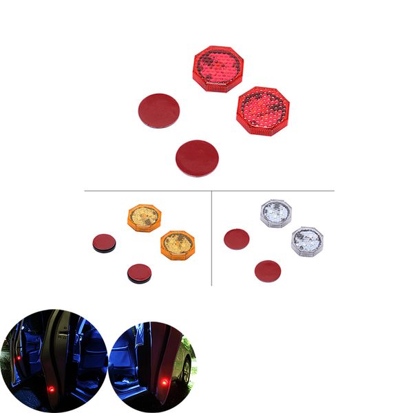 

2pcs car door warning light wireless led car door light opened warning flash automobiles magnet induction strobe lamp