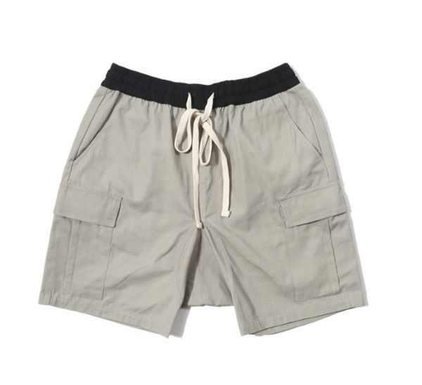 

mens shorts fear of god essentials drawstring shorts fitness european and american high street style new type overalls summer pants, Black