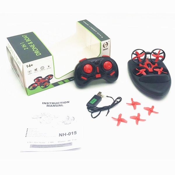 

sea land air mini remote control quadcopter folding two-in-one remote control drone model children's toys