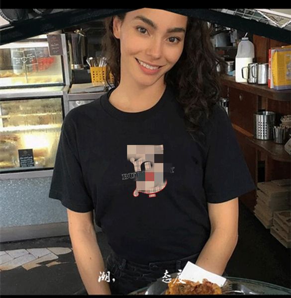 

роскошные женские дизайнерские футболки тренд женская дизайнерская одежда топ с коротким рукавом женская одежда 2020 новый, White