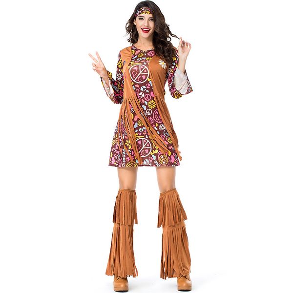 

fringed native indians aboriginal costume cosplay for woman carnival halloween hip hop party fancy dress costumes, Red