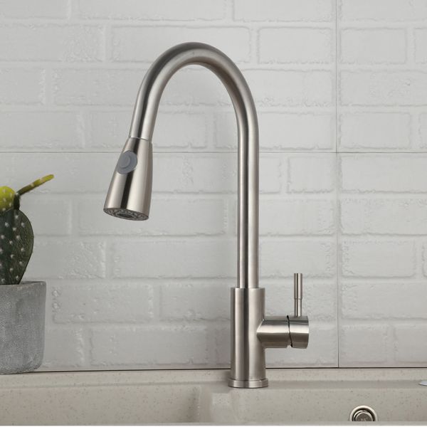 2020 New Pull Out Chrome Kitchen Faucet Sink Mixer Tap Swivel