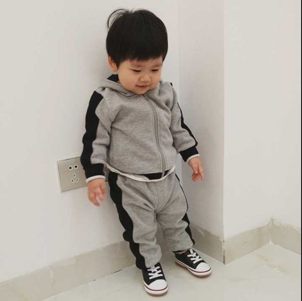 

2021 baby clothing sets t-shirt jacket pants two-piec 0-7 years olde suit kids fashion children's 2pcs cotton, White