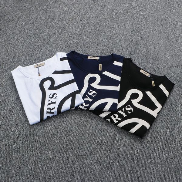

burberri men t shirt cotton breathable comfortable t shirt private custom designer luxury short sleeve wild tide brand short, White;black