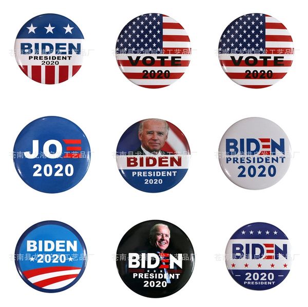 

biden 2020 biden badge pins america president campaign political brooch coat jewelry american presidential election brooches party favor #11, Silver