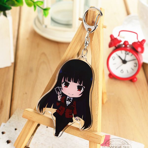 

japan anime kakegurui snake dream cosplay acrylic keychain charm keyring phone pendant decor boy girl's brithday party xmas gift, Silver