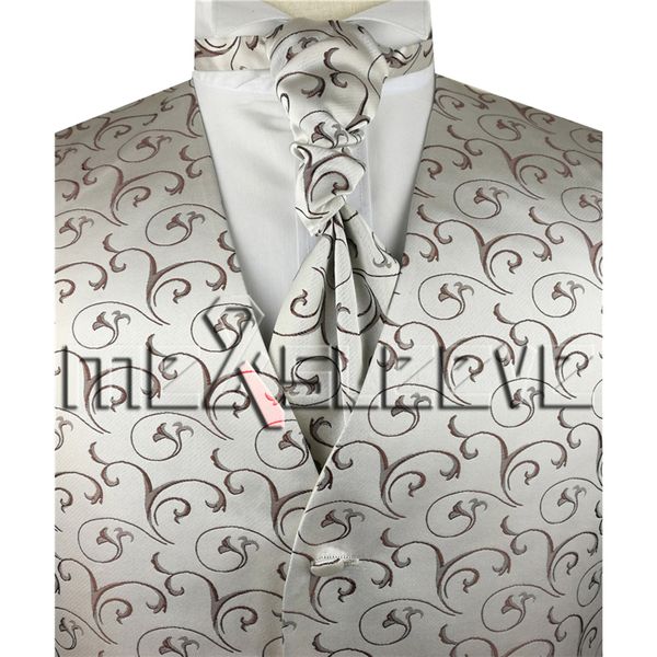 

new full back lining fancy swirl pattern waistcoat, Black;white