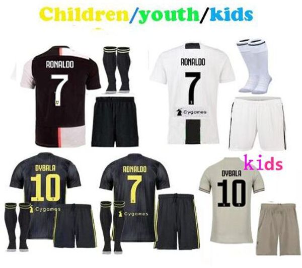 

Maglie calcio 2018 2019 20 juventu kid kit ronaldo juvento occer jer ey youth boy dybala 19 20 children uniform football kit