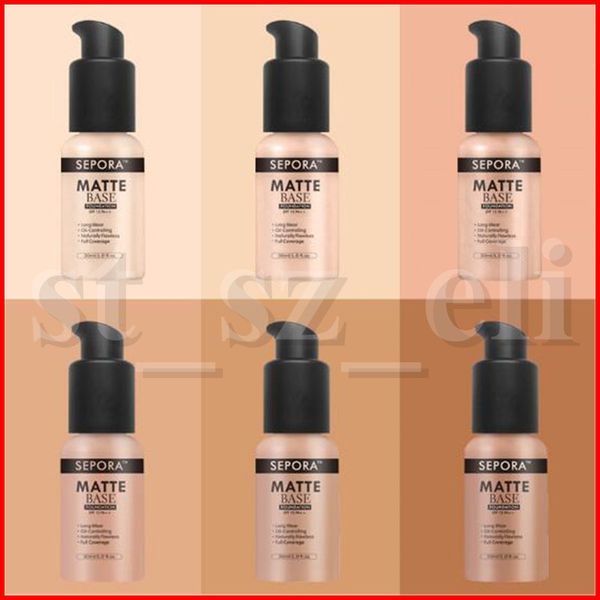 

sepora face makeup foundation matte liquid foundation long wearing waterproof make up base concealer 6 colors