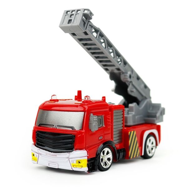 

2019 new childrens rc engine remote control fire truck with tank/ladder flashing light y200414