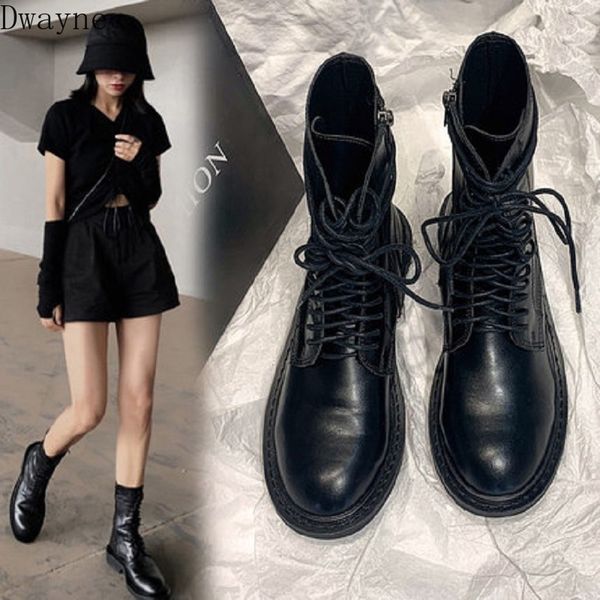 

boots female 2019 new autumn wild fashion handsome low-heeled boots black short single