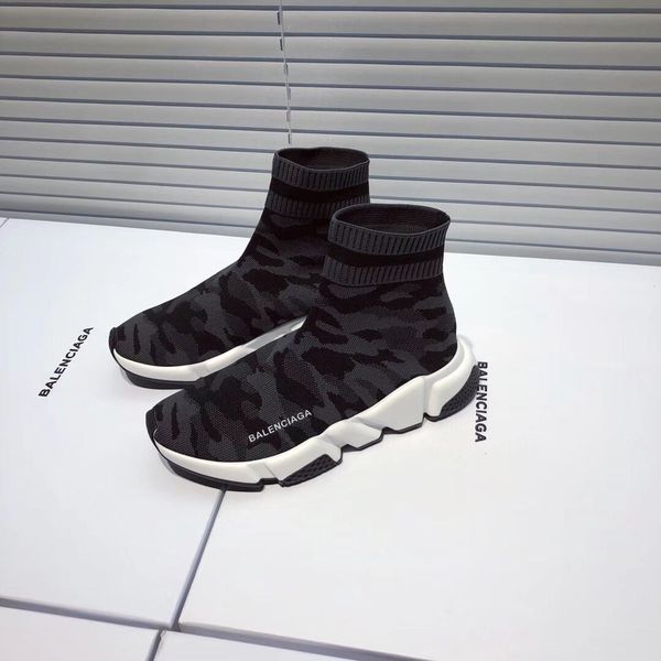 

original 1: 1 luxury fashion platform men and women shoes wild vintage stretch socks boots casual sports shoes tide shoes 09, Black