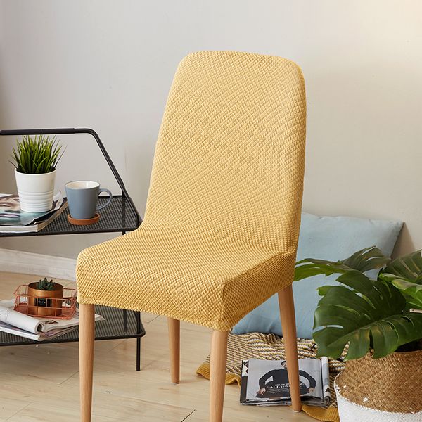 

2pc japanese style solid color chair cover polyester and cotton blend stretch elastic spandex dinner chair case slipcover