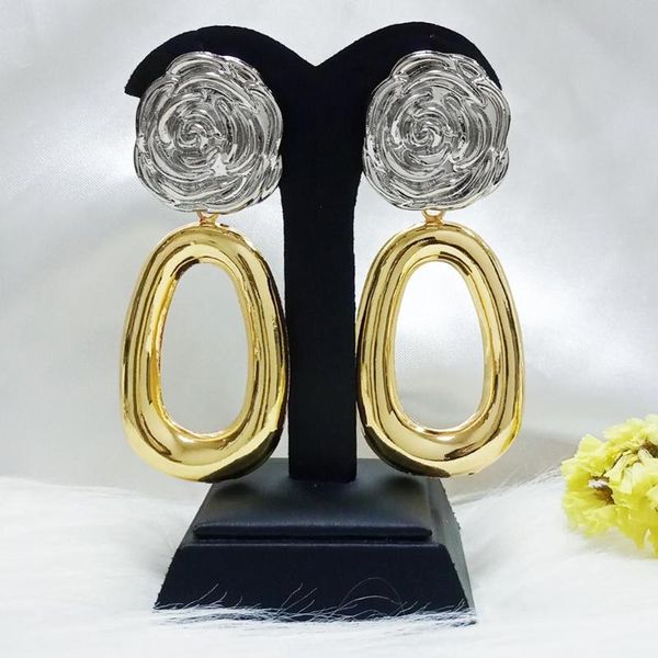 

hoop earrings for women gold filled wedding party earring big round circle, Golden;silver