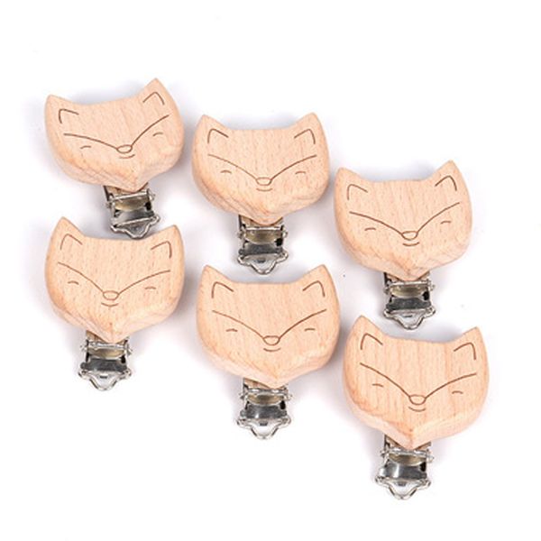 

kwd 10pcs pacifier clip making wooden soother clip nursing accessories silicone diy dummy chains wooden baby teether