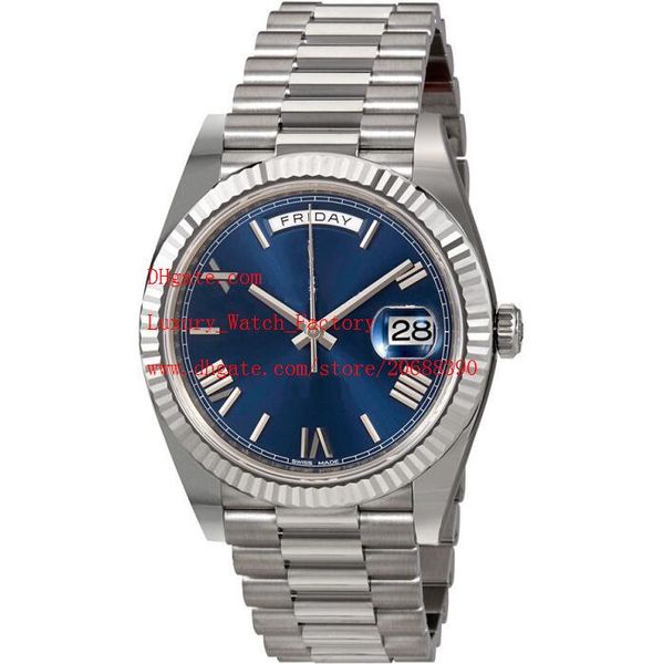

factory supplier luxury wristwatches sapphire automatic mechanical stainless steel blue dial 41mm 228239 mens watch watches, Slivery;brown