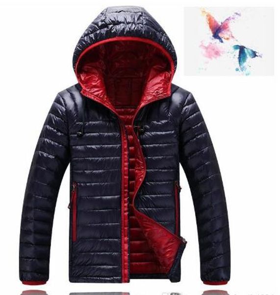 

2018. new winter men's down puffer jacket casual brand hoodies north down parkas warm ski mens face coats 1501, Black
