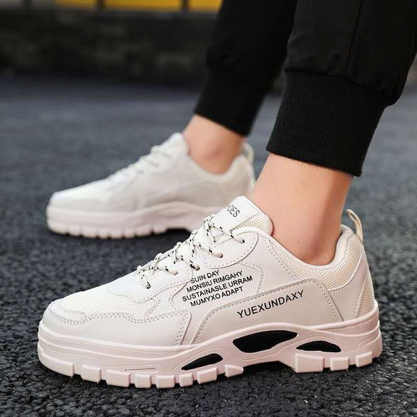 

spring and autumn new tide shoes korean trend men's sports shoes wild little white men's shoes, Black