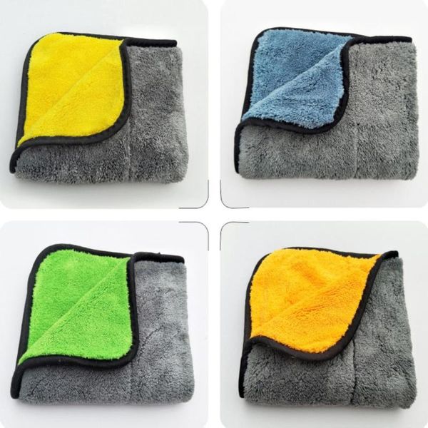 

1pc автомойка полотенце из микрофибры супер толстая ткань чистки автомобиля уход воск польский стиральная инструмент сушка ткань стиральная