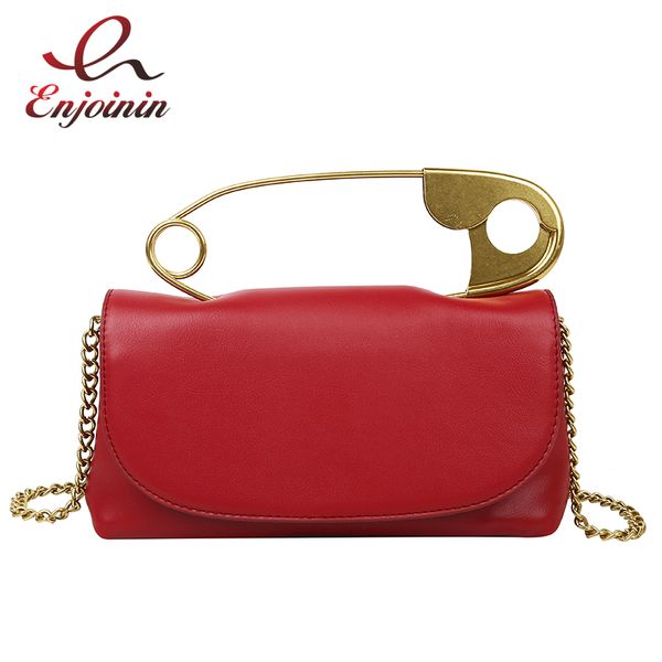 

pu leather retro metal pin design trendy female purses and handbags crossbody chian bag shoulder bag ladies clutch tote