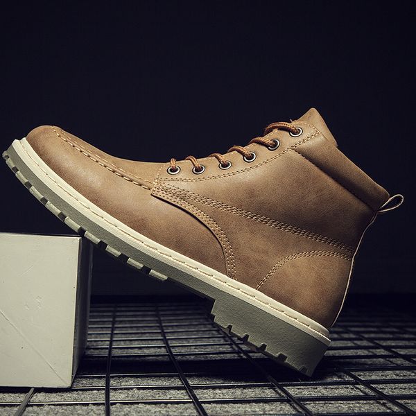 

hemmyi 2019 new hiking shoes men winter boots outdoor casual shoes standard size:39-44 men's walking sneakers martin boots