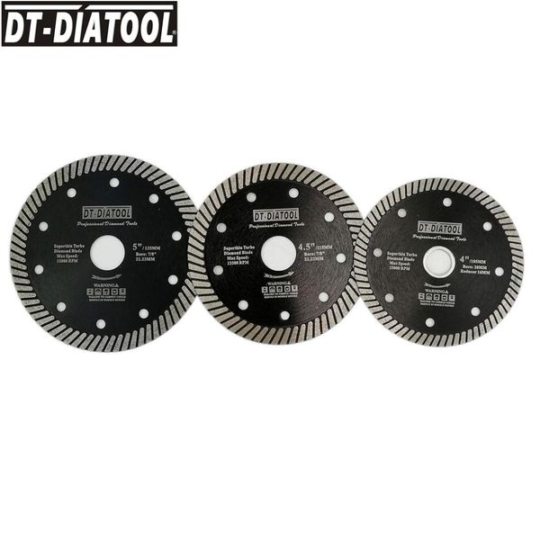 

dt-diatool 1pc super-thin pressed turbo diamond saw blade cutting disc dia 105/115/125mm cutting wheel marble tile granite