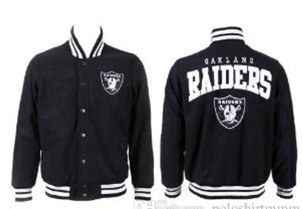 

oakland style raider men 2019 super rugby shirt wool embroidered design two-tone jacket, Blue;black