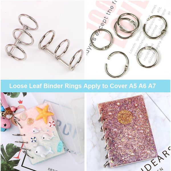 

51pcs resin casting silicone molds for notebook cover a5 a7 silicone bookmark resin mold with book rings for jewelry diy