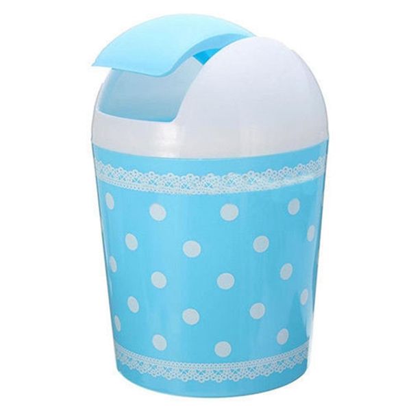 

plastic deskmini trash basket garbage can bin wastebasket workshop exquisite color: blue