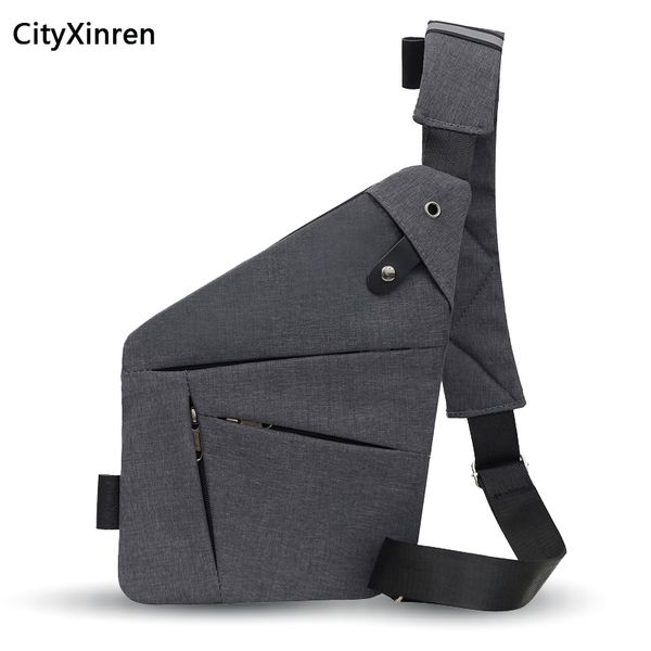 

men's nylon chest bag cross-body sports waist bag waterproof casual personal shoulder anti-theft digital storage gun