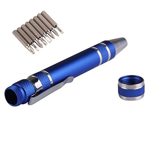 

multi-function precision eight-in-one screwdriver with magnetic mini portable portable aluminum tool pen