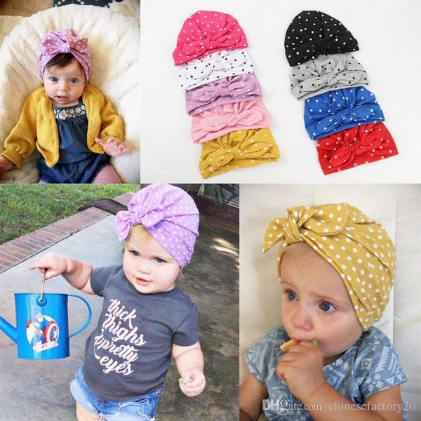 

baby bunny ears dot india hat bohemia caps turban pgraphy props kids girls cartoon cute bowknot hats, Yellow