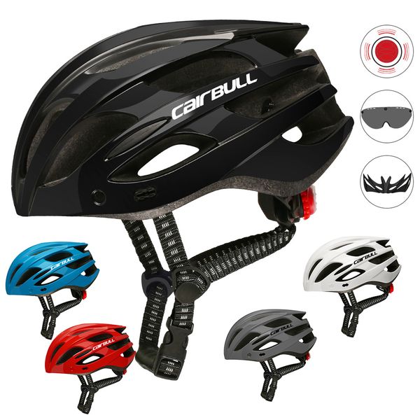 

bicycle helmet titanium ultralight in-mold cycling helmet rear light visor breathable road mountain mtb outdoor taillight