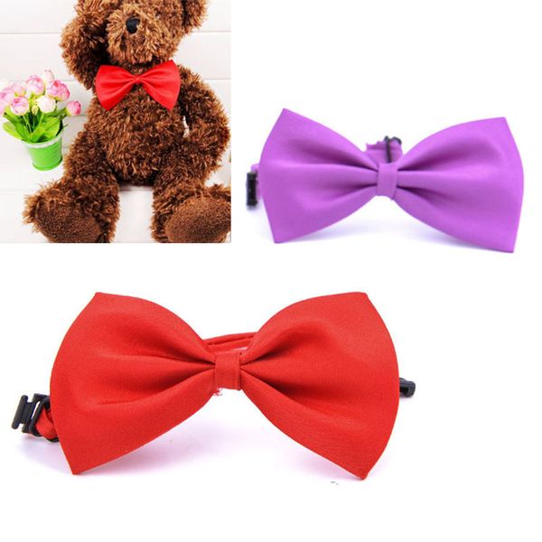 

wholesale pet dog bow tie neck accessory necklace collar puppy bright color dog neck tie multicolor can choose