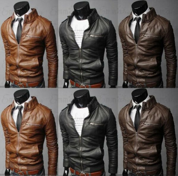

new mens leather jackets men jacket classic motorcycle bike cowboy jackets male plus thick coats m-3xl, Black;brown