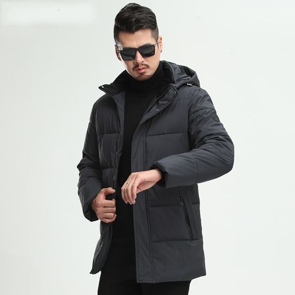 

winter thickening men's wear loose coat with cotton increase down keep warm cotton-padded jacket, Black