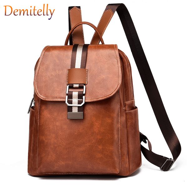 

vintage women's backpack large capacity leather women's school bag multifunctional waterproof anti-theft travel backpack for you
