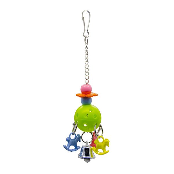

pets parrot bird plastic the ball chain gnaw toys rotating horse foreign trade