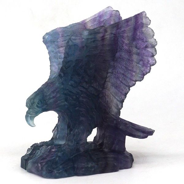 4 Natural Gemstone Fluorite Crystal Carved Eagle Statue Crafts Home Decor Novelties And Gifts Novelties And Stuff From Yuntengfu44190 21347