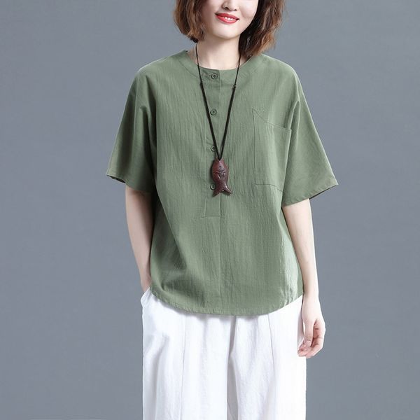 

2020 large size women's fat sister solid color loose short-sleeved women 2020 large size women's fat t-shirt sister solid color lo, White