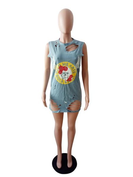 

blue dress summer tank dresses denim blue holes designer clothes dress halloween women light, Black;gray