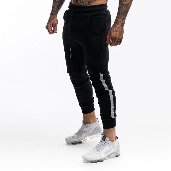 

casual streetwear men's black trousers men's self-cultivation crying jogger bag cotton sports pants brand trousers