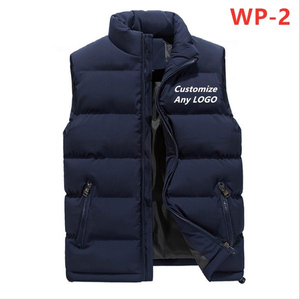 

wp-2 classic vest men wild waistcoat fashion solid color winter europe america style leisure warm popular, Black