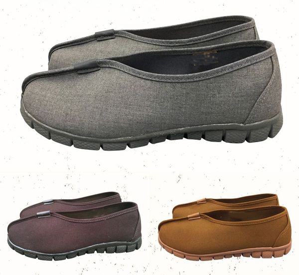

coffee/gray shaolin monk shoes zen lay meditation sneakers buddhist lohan arhat shoes