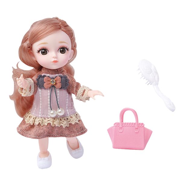 

16см девочка doll 12 подвижный суставов детские платья куклы мода up kid toy