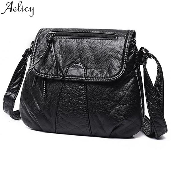 

aelicy fashion women bag shoulder diagonal ppouch washed leather soft leather wild bag large women handbag organizer travel